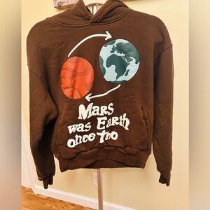 Broken Planet Market Hoodie MarsWas Earth Once Too. Preloved Dark Brown Sz XXS
